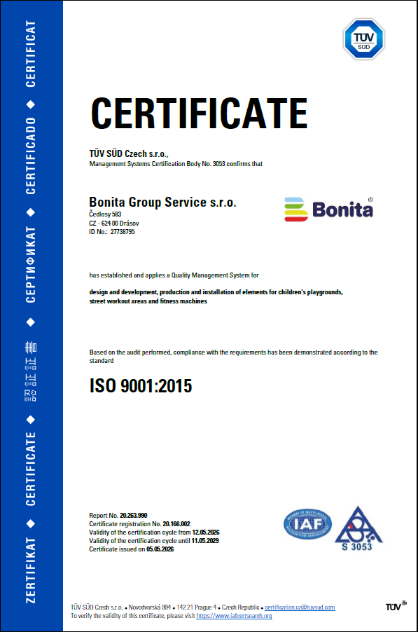 certifikát ISO
