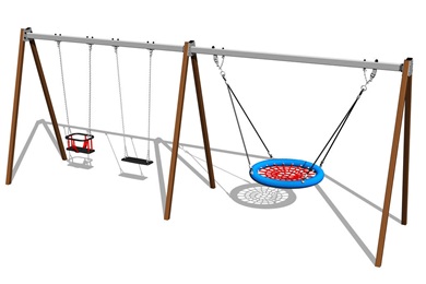 Chain swings with a fall height of over 1m
