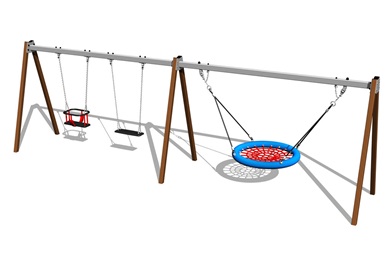Chain swings with a fall height of up to 1m