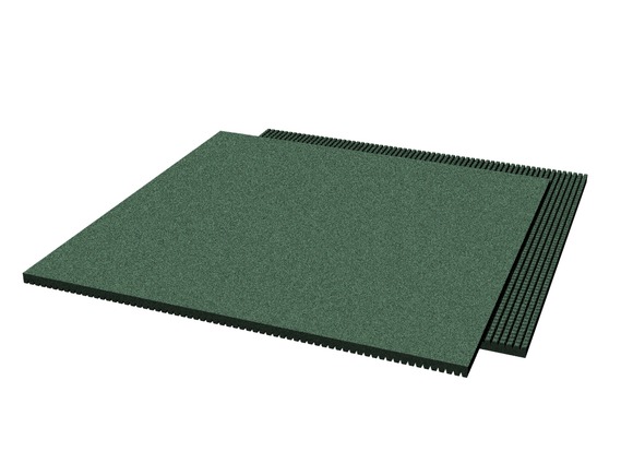 Rubber pavement 1000x1000x25 mm (raster 15 mm, green)