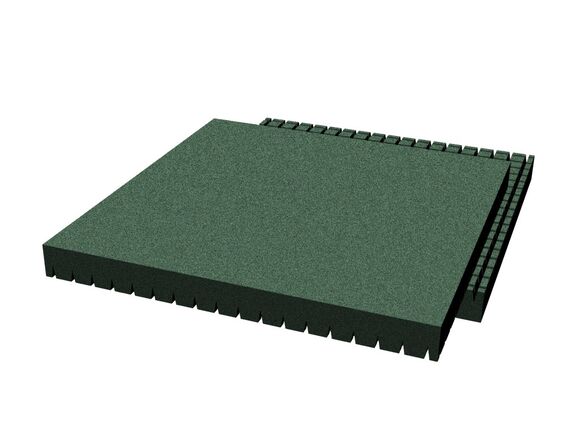 Rubber pavement 500x500x43 mm (raster 0 mm, green)