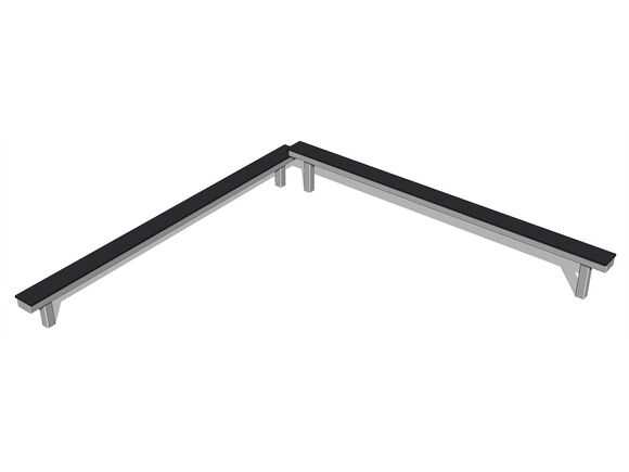 Twin balance beam - metal (f.h. 1 m)