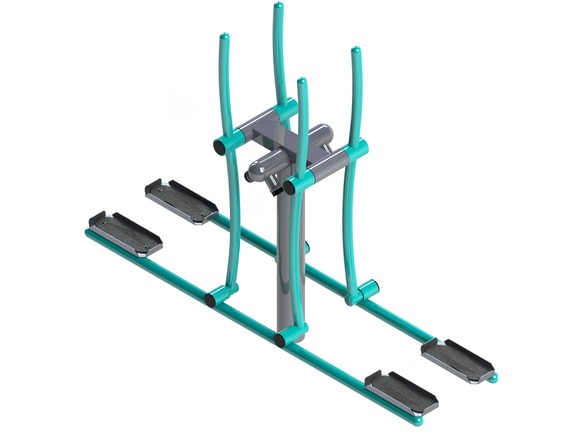 Fitness element FP-013ST Skiing duo (ski duo) - turquoise