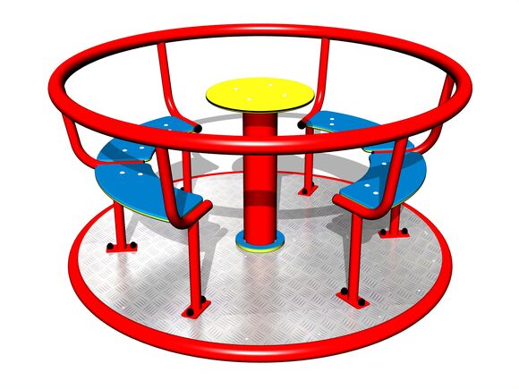 Merry-go-round with seats (mean 1,4 m) - red