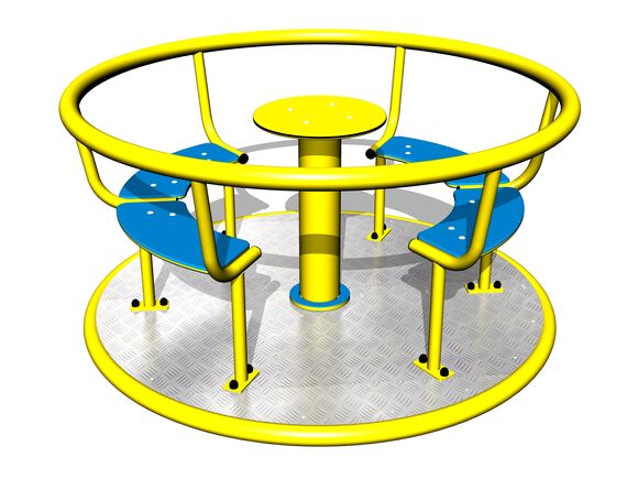Merry-go-round with seats (mean 1,4 m) - yellow