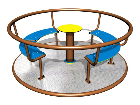 Merry-go-round with seats (mean 1,8 m) - metal