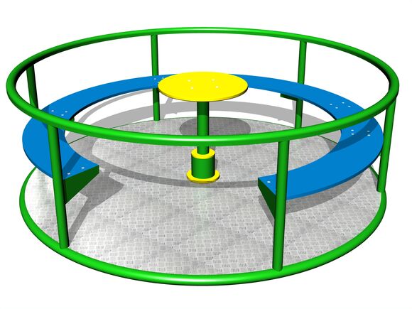 Merry-go-round with seats KON0003KG (mean 1,65 m) - green