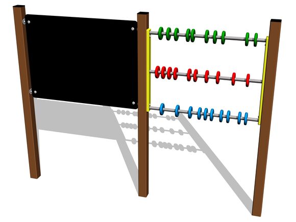 Drawing board with an abacus KTP6201KW - brown