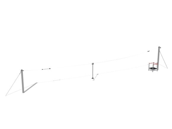Single post cableway LD010K - galvanized