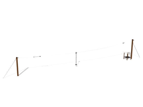 Single post cableway - Brown