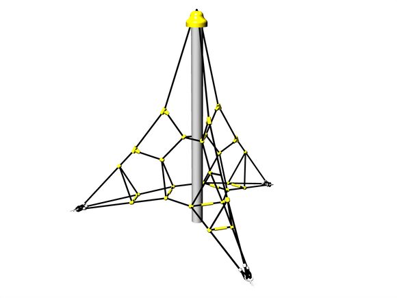Rope pyramid PY3200K (f.h. 1 m, with 3 tension locks)