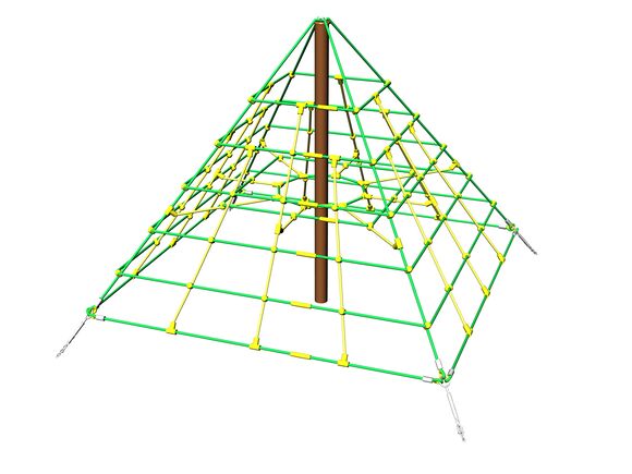 Rope pyramid PY421K (f.h. 1 m) with 4 tension locks