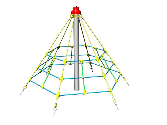 Rope pyramid PY621K (f.h. 1 m, with 6 tensin locks, without spider's net)