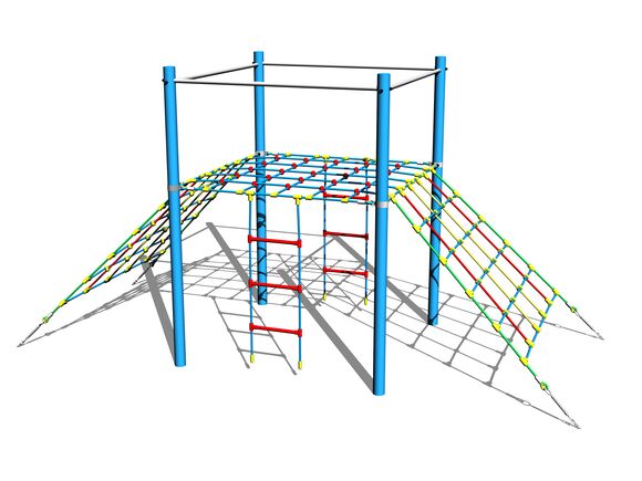 Double-sided rope ramp LP140KB - blue (f.h. 1,5 m)