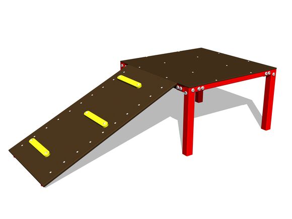 A platform with a ramp for the cableway NP6001KR - Red