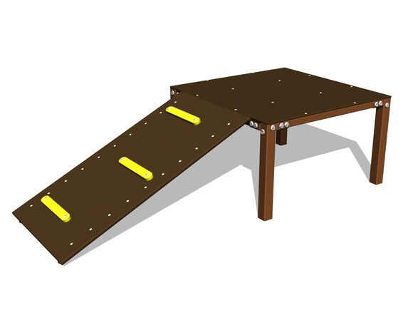 A platform with a ramp for the cableway NP6001KW - Brown