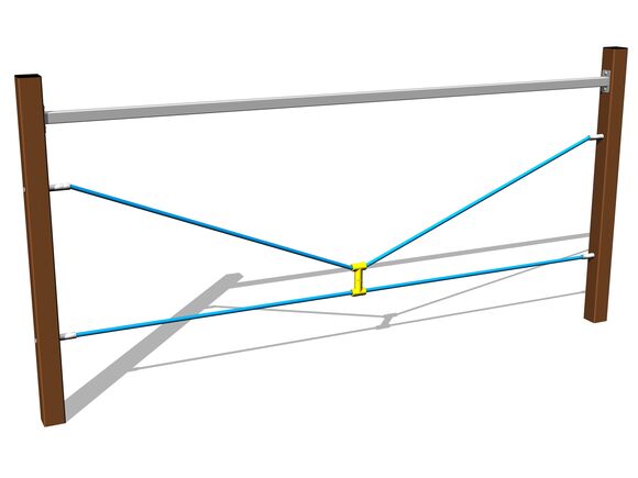 Monkey track V ropes - brown