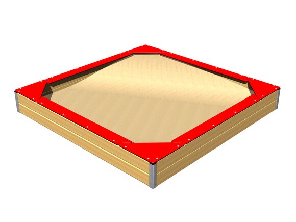 Seats around the edge of sadpit 2x2 m SP220DR - red