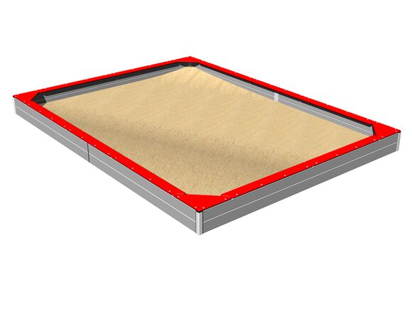 Seats around the edge of sadpit 4x3 m SP430KR - red