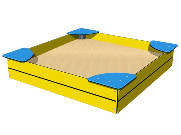 Sandpit with seats 1,5x1,5 m PIH1515YB