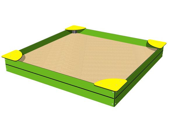 Sandpit with seats 2x2 m PIP2020LY