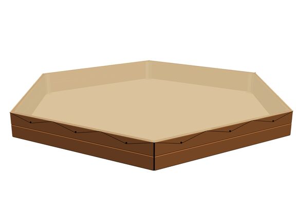 Tarpaulin for covering hexagonal sandpit PZ602