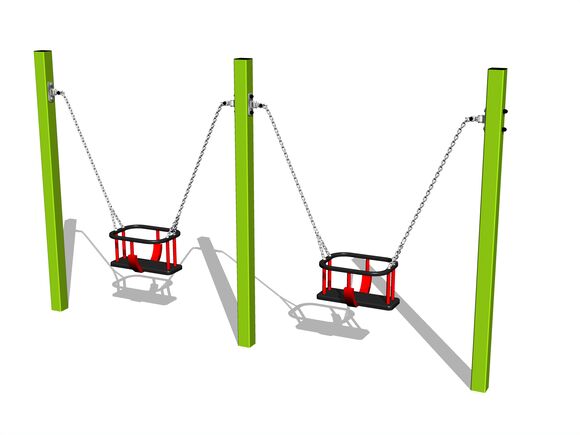 Twin chain swing - lime (f.h. 1,0 m)