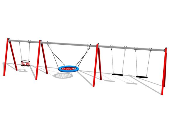 Quadralupe chain swing - red (f.h. 1 m)