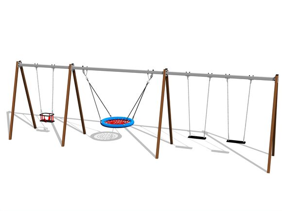 Quadralupe chain swing - brownl (f.h. 1,5 m)