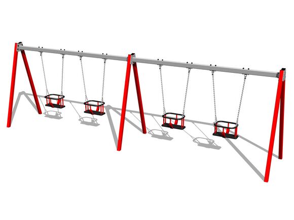Quadralupe chain swing RH6413KR - Red (f.h. 1,0 m