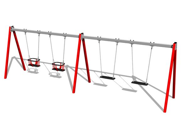Quadralupe chain swing RH6412KR - Red (f.h. 1,0 m)