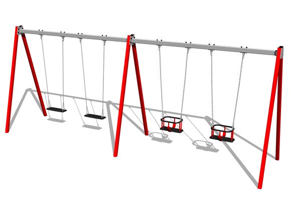 Quadralupe chain swing RH6412KR - Red (f.h. 1,5 m)