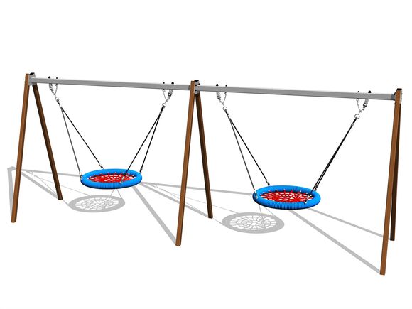 Twin chain swing - brown (f.h. 1,5 m)