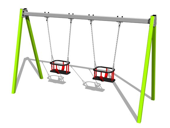 Twin chain swing - lime (f.h. 1,0 m)