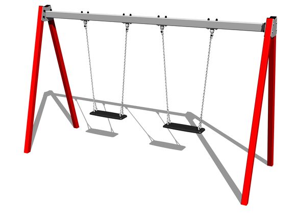 Twin chain swing RH6211KR - Red (f.h. 1,0 m)