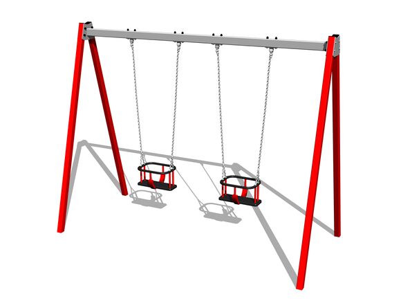 Twin chain swing RH6213KR - Red (f.h. 1,5 m)