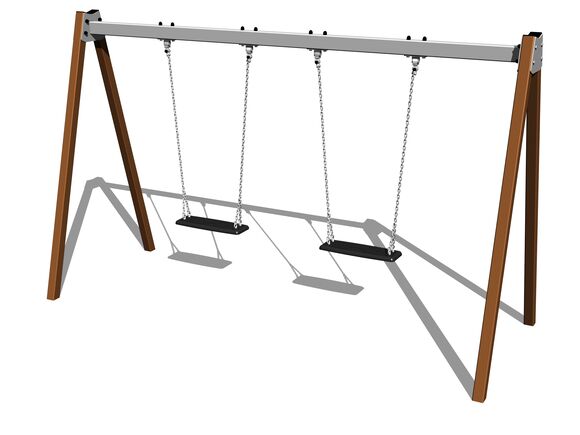 Twin chain swing RH6211KW - Brown (f.h. 1,0 m)