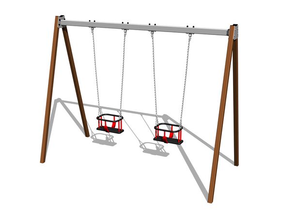Twin chain swing RH6213KW - Brown (f.h. 1,5 m)
