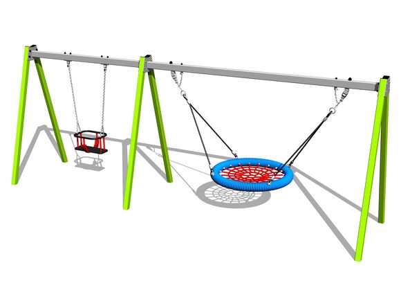 Twin chain swing - lime (f.h. 1 m)