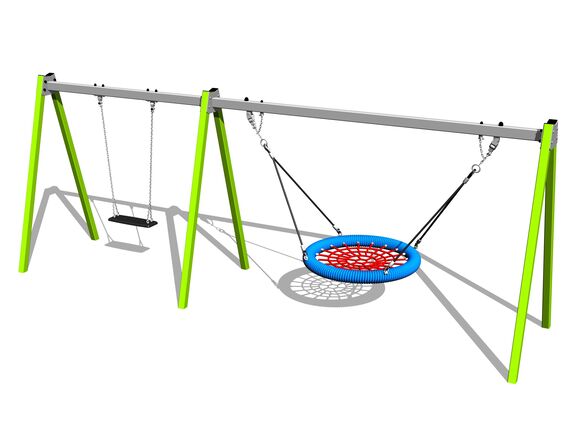 Twin chain swing - lime (f.h. 1,0 m)