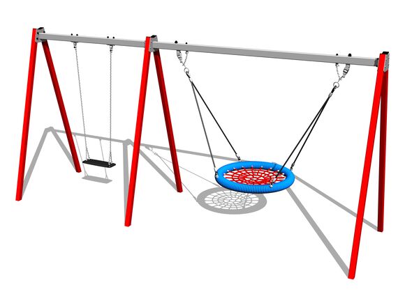 Twin chain swing RH6221KR - rot (f.h. 1,5 m)