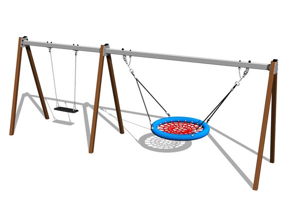 Twin chain swing RH6221KW - Brown (f.h. 1,0 m)