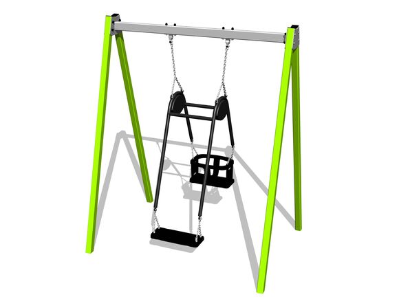 Chain swing mother and child - lime (f.h. 1,5 m)
