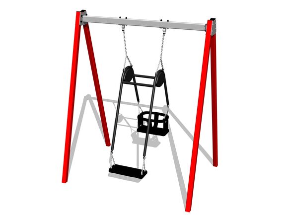 Chain swing mother and child RH6113KR - Red (f.h. 1,5 m)