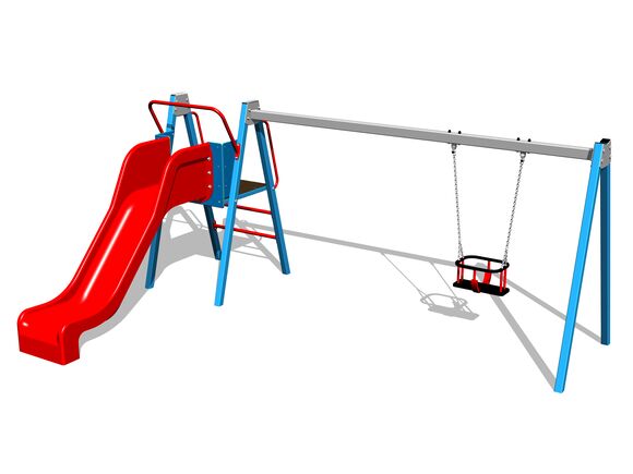 Chain swing with a slide RH6152KB - blue (f.h. 1 m)