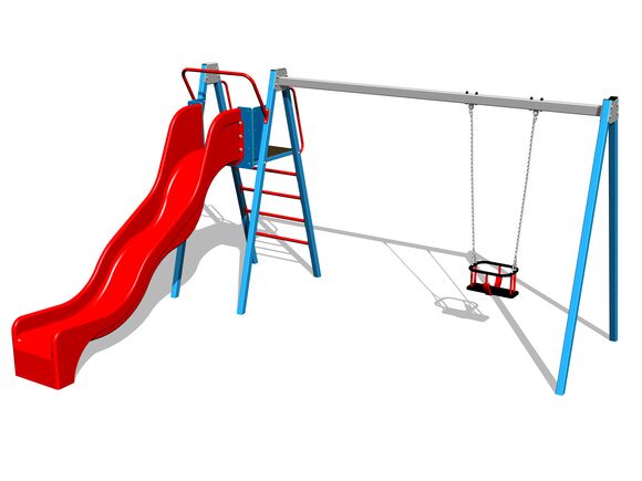 Chain swing with a slide RH6152KB - Blue (f.h. 1,5 m)