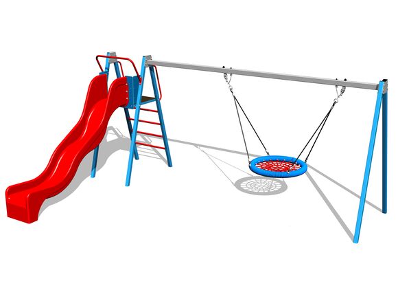 Chain Swing Nest with slide RH6180KB - Blue (1,5 m)