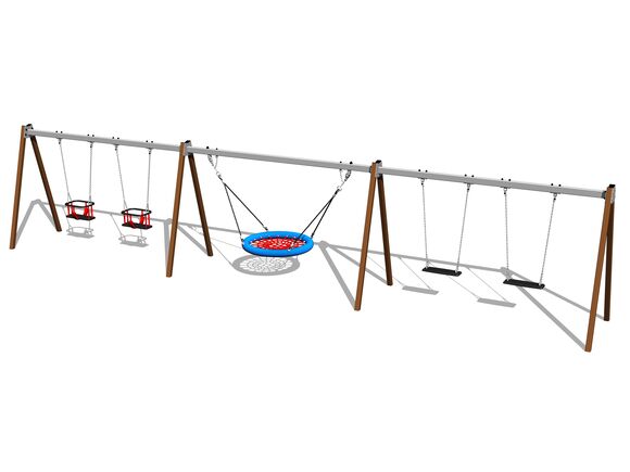 Fivefold chain swing RH6521KW - Brown (f.h. 1,0 m)