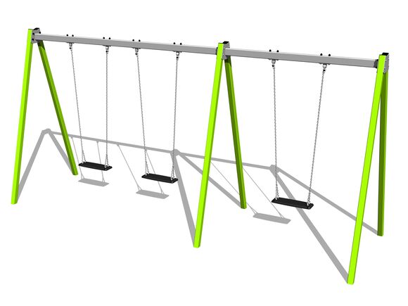 Triple chain swing - lime (f.h. 1,5 m)