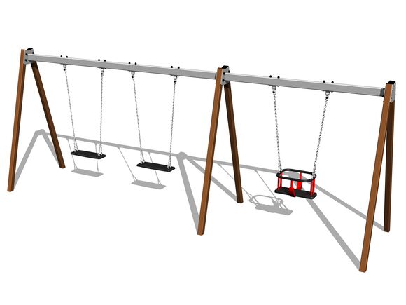 Triple chain swing RH6312KW - Brown (f.h. 1,0 m)